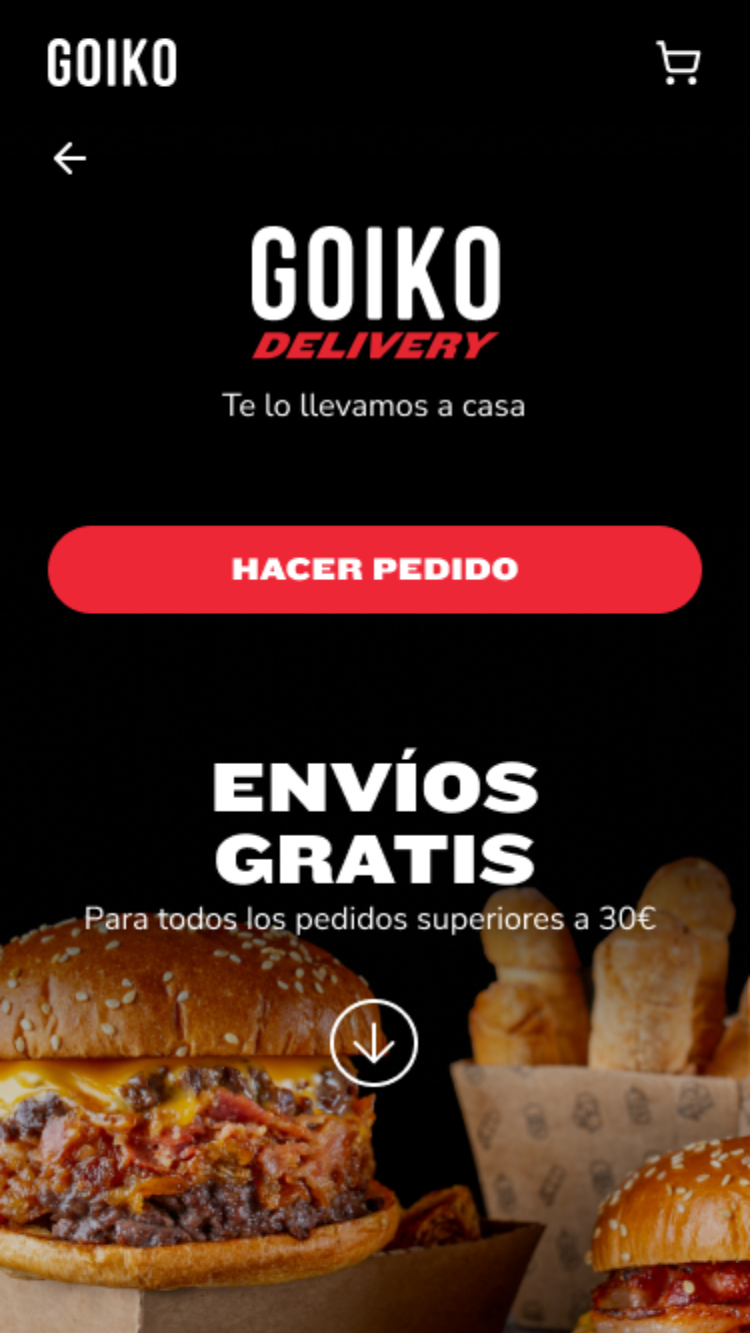 Welcome screen — mobile